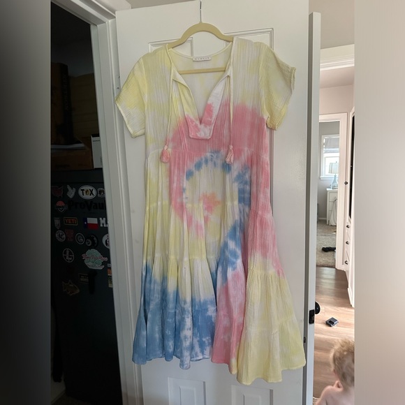 Tie-Dye Short Sleeve Dress Karlie - Picture 1 of 4